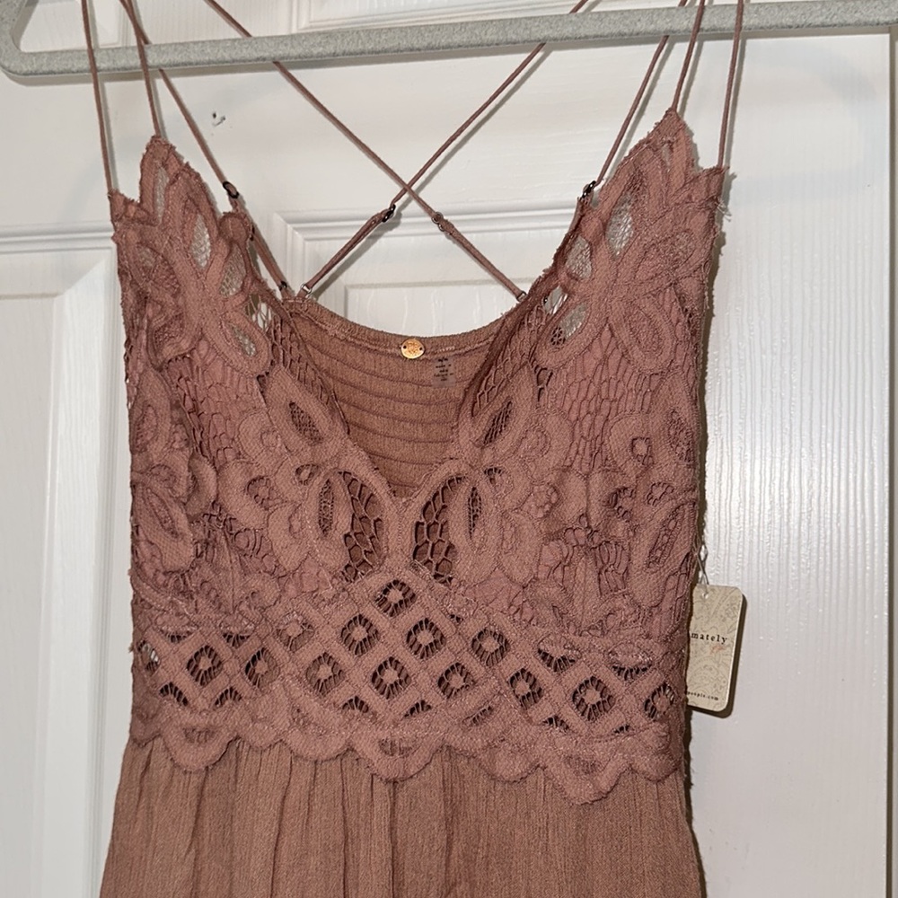 NWT Free People Adella mini mauve light pink lace dress BLOGGER'S FAVE! - Picture 11 of 14